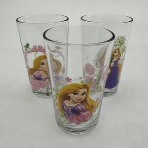 Disney Princess Juice Glasses Set of 3 Rapunzel Tangled